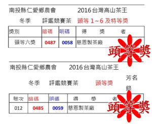 台灣高山茶王